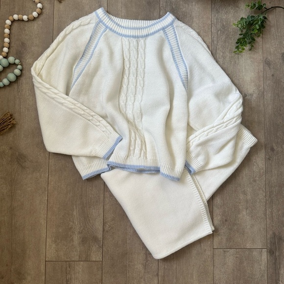 Sweet Baby Jane White and Blue Skirt Set - Picture 7 of 16